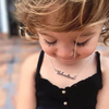 Colar com nome personalizado para menino e menina, presente personalizado inicial de aço inoxidável, mãe para filho/filha